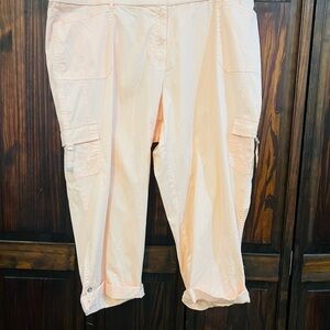 EST. 1946‎ pink Stretch Waist Capris 22 NWT cargo pants